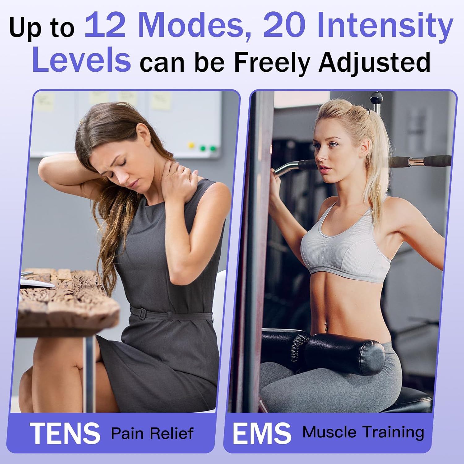 MASTOGO Wireless TENS Unit with Dual Portable Muscle Stimulators, App Control

