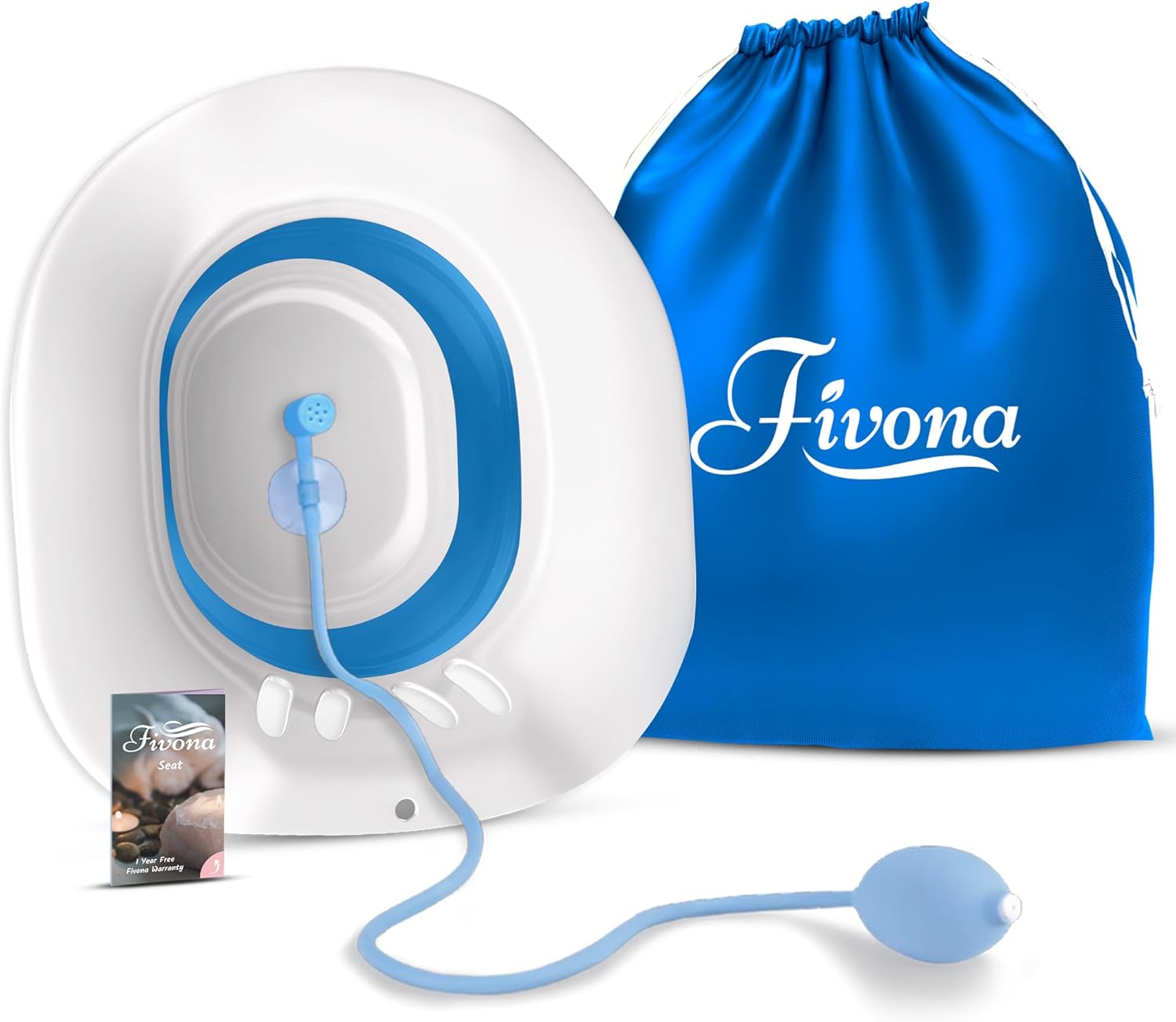 Fivona Foldable Sitz Bath Basin and Massage Hand Bidet Cleansing Tool

