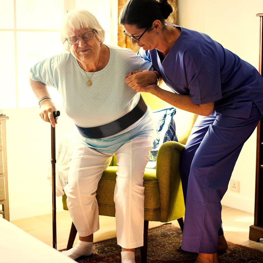 Shappy Vinyl Gait Belt Transfer Belt for Patient Assist with Metal Buckle

