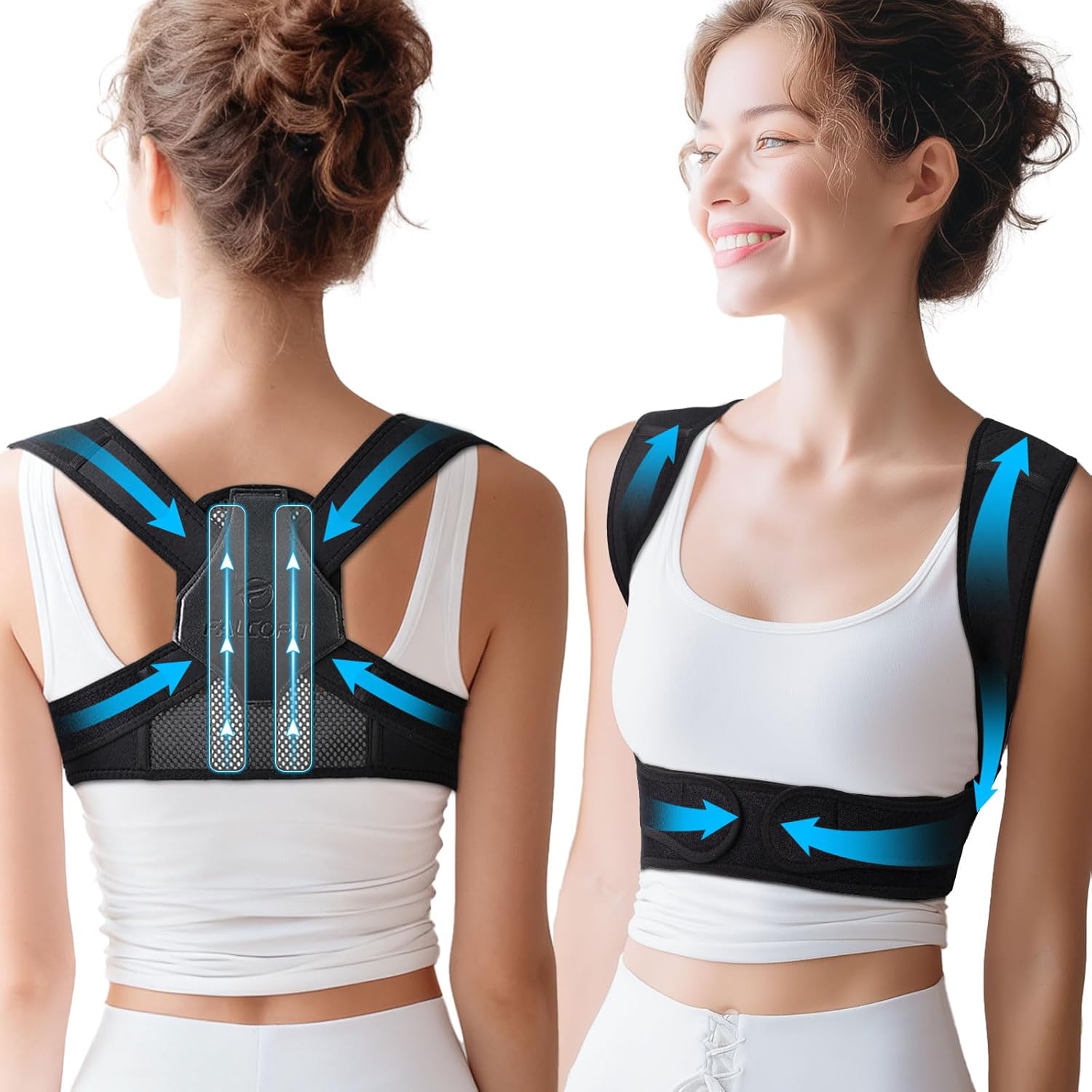 Women’s Posture Corrector Adjustable Back Straightener Breathable Back Brace

