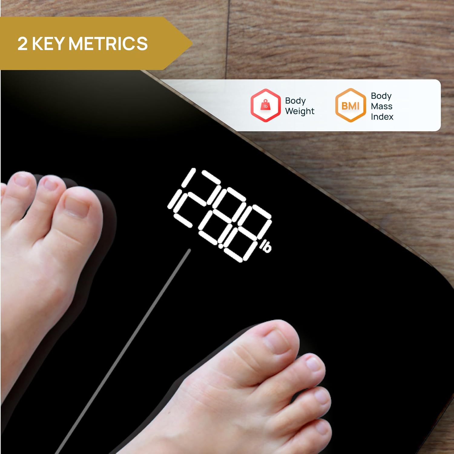 INEVIFIT Bluetooth Digital Bathroom Scale with BMI Tracking and Smartphone App

