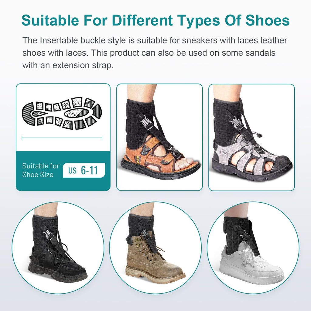 Pozpo Foot Drop Brace for Walking, AFO Ankle Lifting Splint


