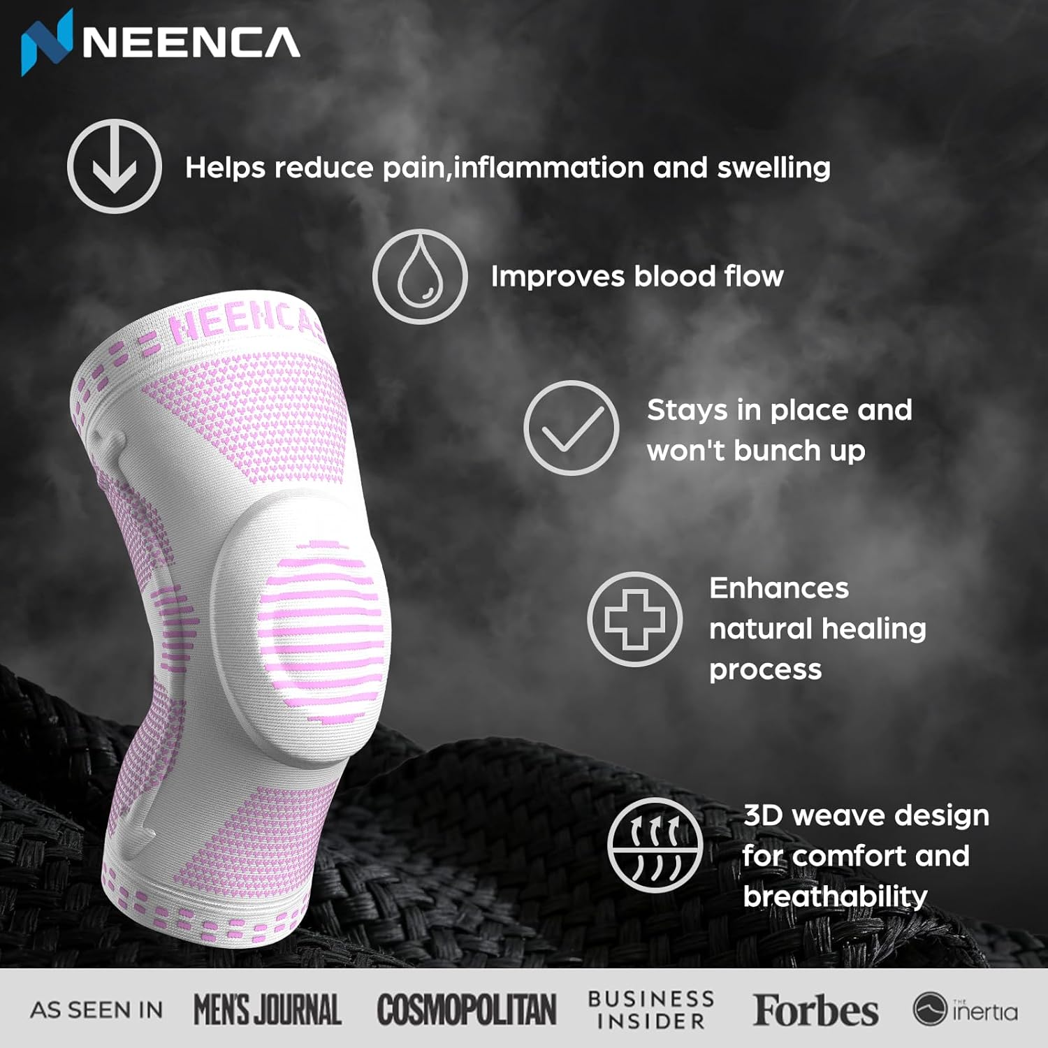 NEENCA Professional Knee Brace for Pain Relief with Patella Gel Pad & Stabilizers

