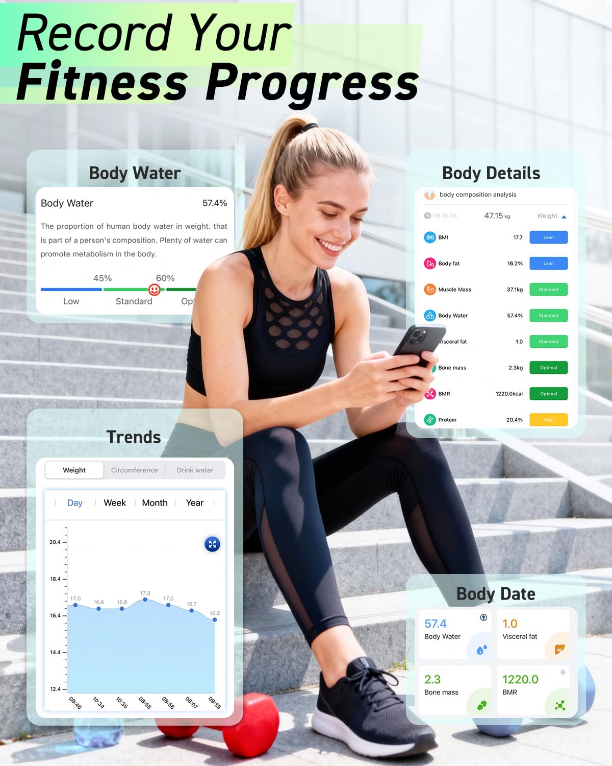 INSMART Body Fat Scale Digital Bathroom Weight Scale with Bioelectrical Impedance

