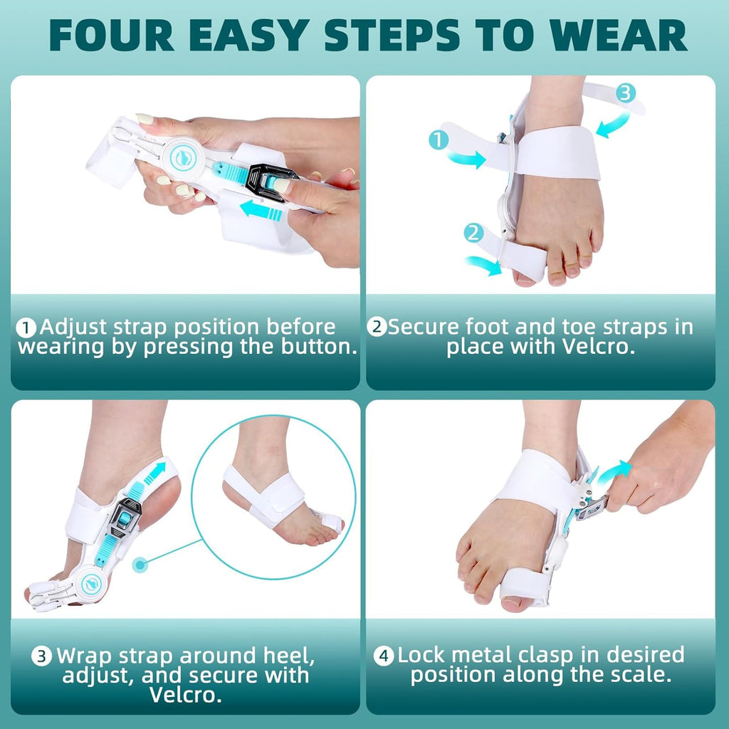 Kutain Adjustable Bunion Corrector for Women & Men, Orthopedic Toe Separator Splint

