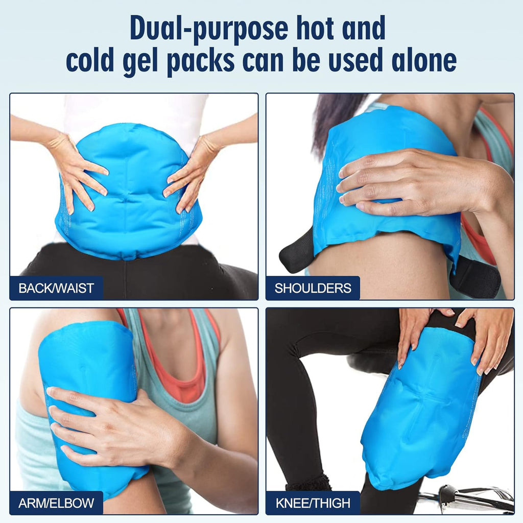 Neck Traction Pillow with Hot Cold Gel Pack for Cervical Pain Relief

