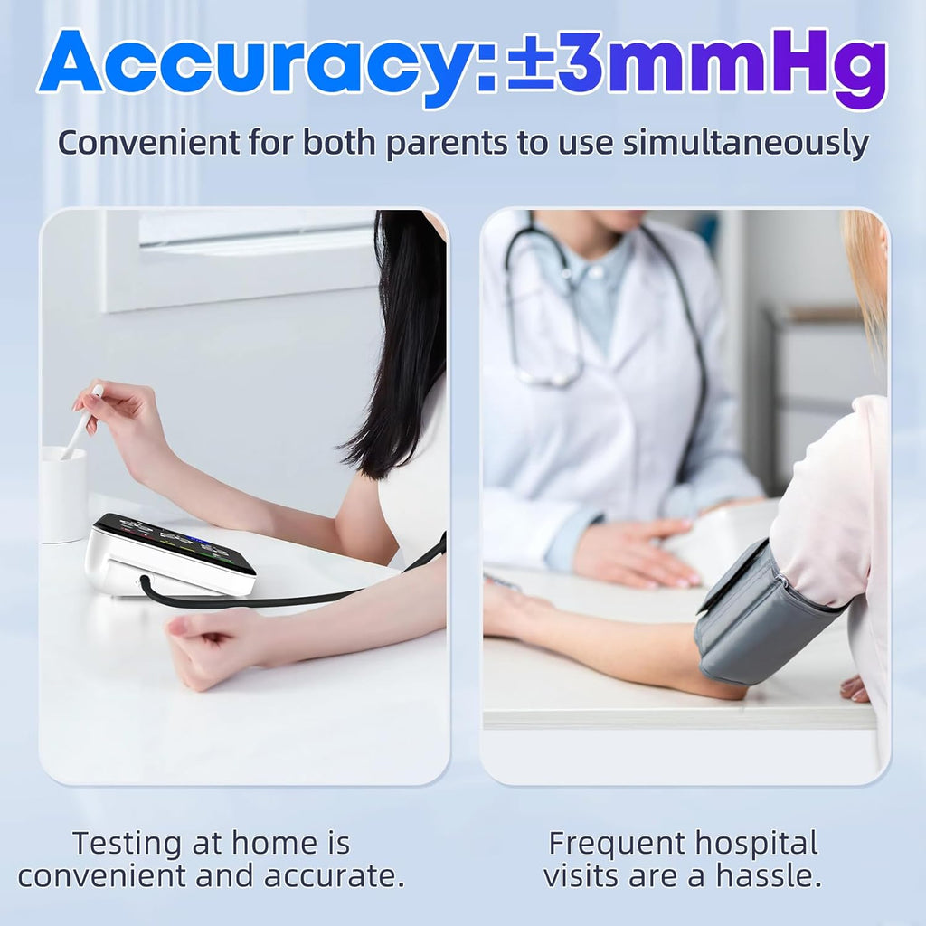 Guaever Rechargeable Upper Arm Blood Pressure Monitor with Large Screen and Voice

