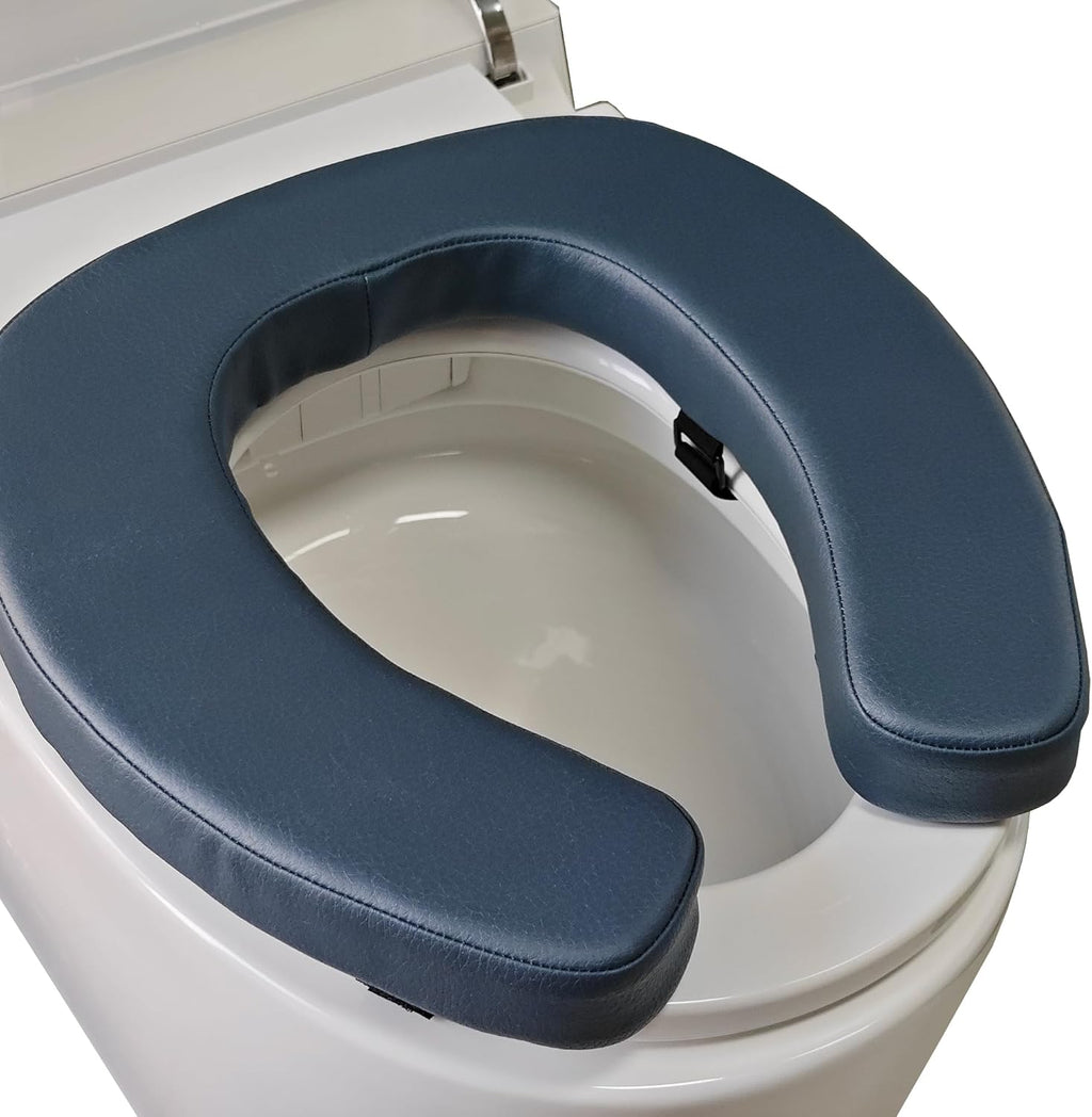 Toilet Seat Cushion with 2-Inch High-Density Foam, Microfiber Riser Pad

