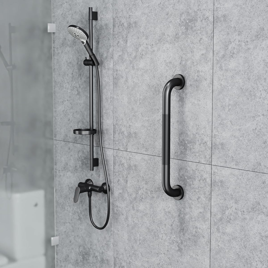FANHAO 2-Pack Shower Grab Bar 16 in Stainless Steel Anti-Slip Knurled Grip

