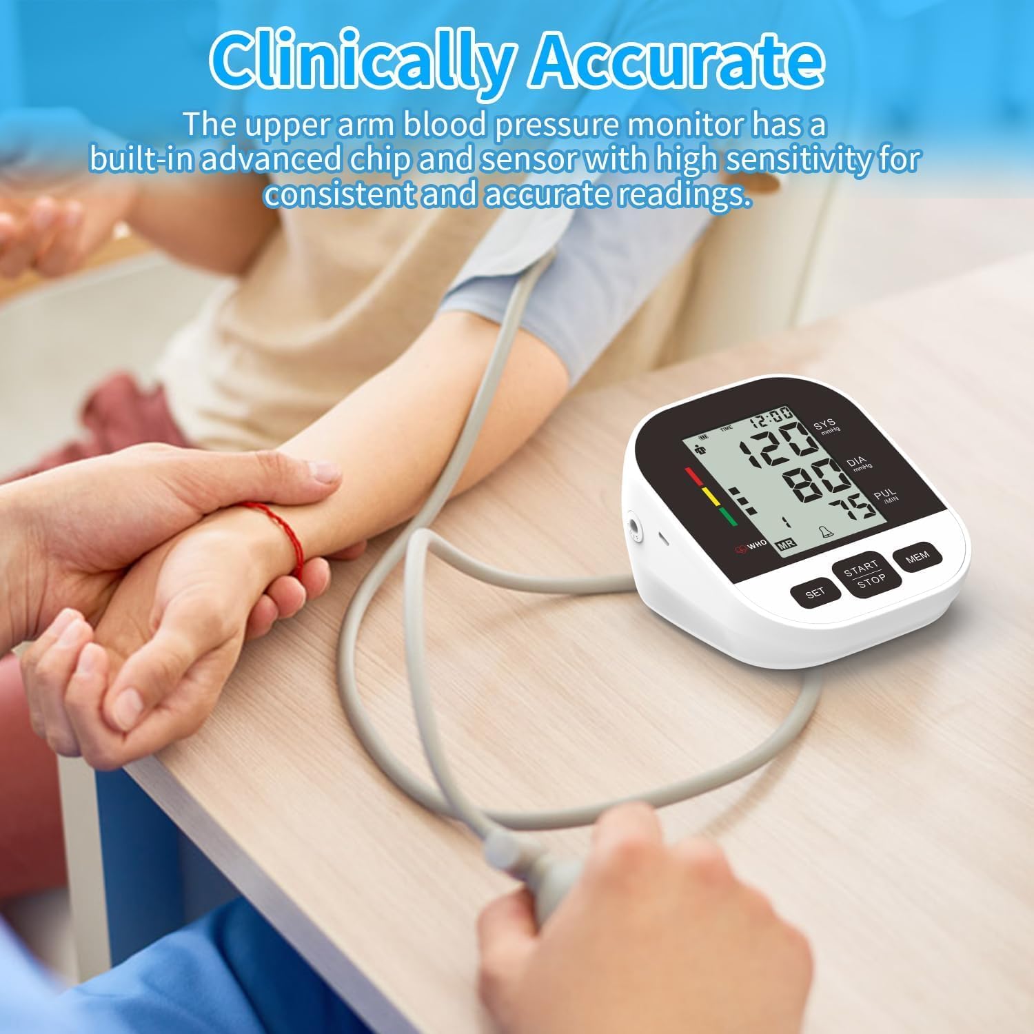 CardioVantage Upper Arm Blood Pressure Monitor for Home Use, Large Cuff, 2-User

