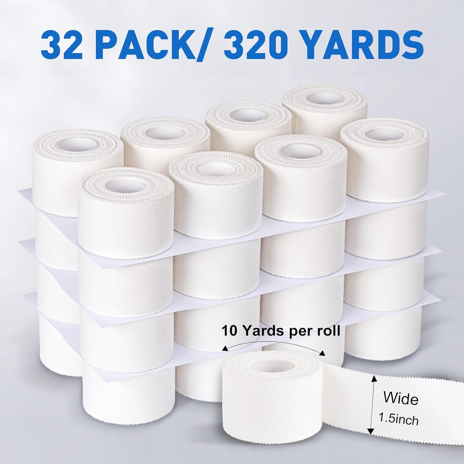 CHMI Athletic Tape, Sports Cotton Tape for Gymnastics, Non-Sticky Adhesive

