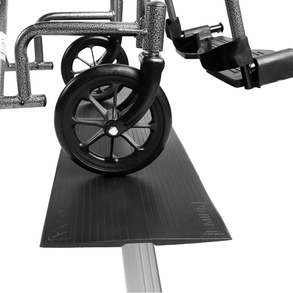 KMINA Wheelchair Door Threshold Ramp Thin Non-Slip Rubber for Doorways, Patented


