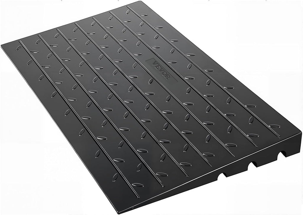 VEVOR Rubber Threshold Ramp with Cable Cord Cover, No-Slip Doorway Curb Ramp

