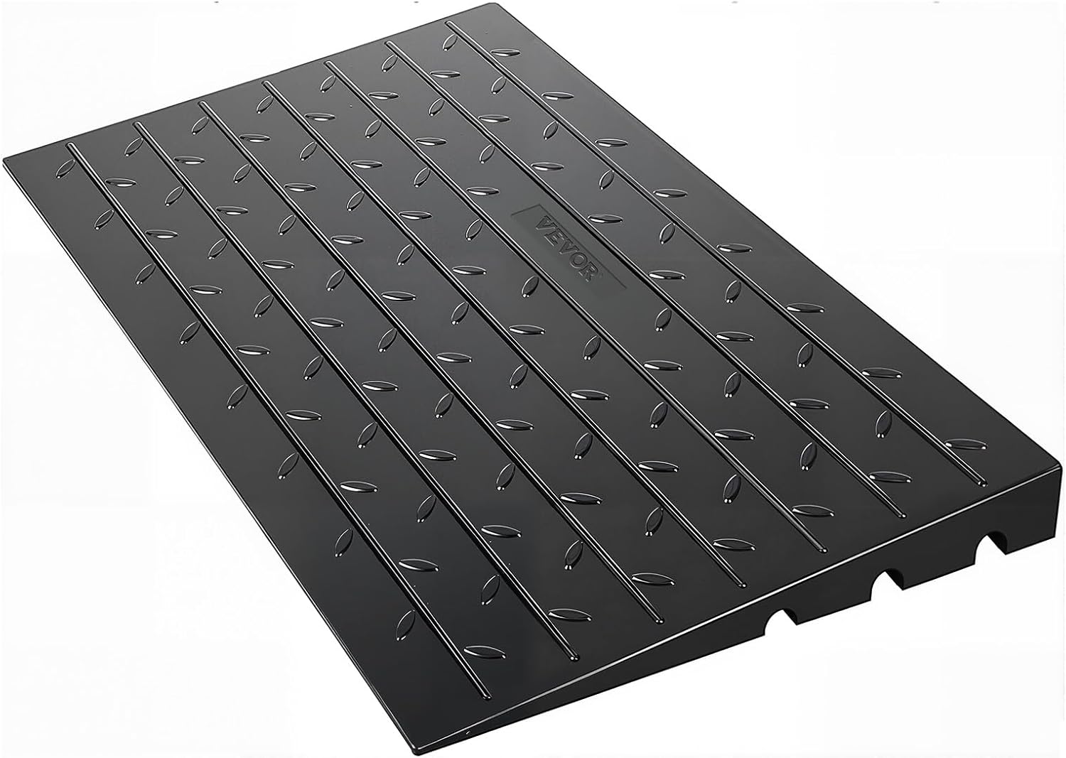 VEVOR Rubber Threshold Ramp with Cable Cord Cover, No-Slip Doorway Curb Ramp


