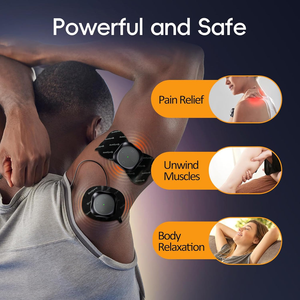Comfytemp Wireless TENS Unit with Remote, 30 Modes Rechargeable Muscle Stimulator

