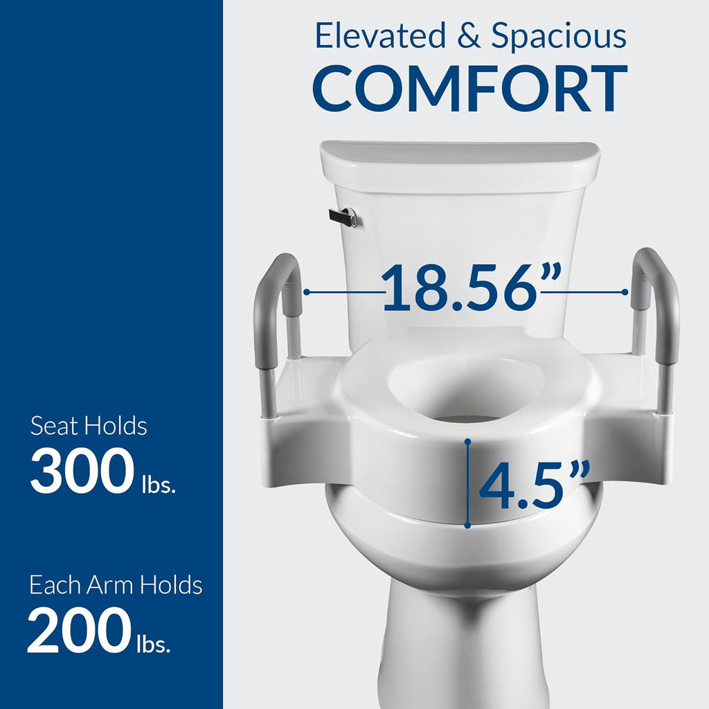 Bemis Rise 4.5 in Toilet Riser for Round and Elongated Toilets

