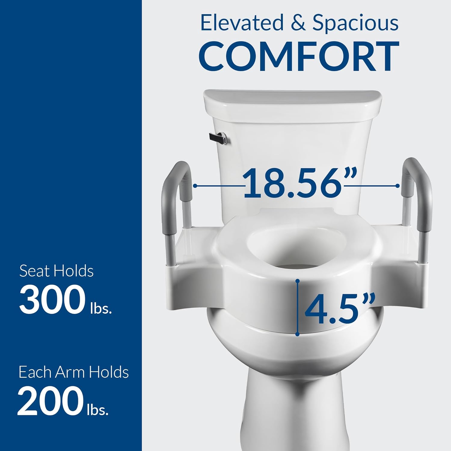 Bemis Rise 4.5 in Toilet Riser for Round and Elongated Toilets

