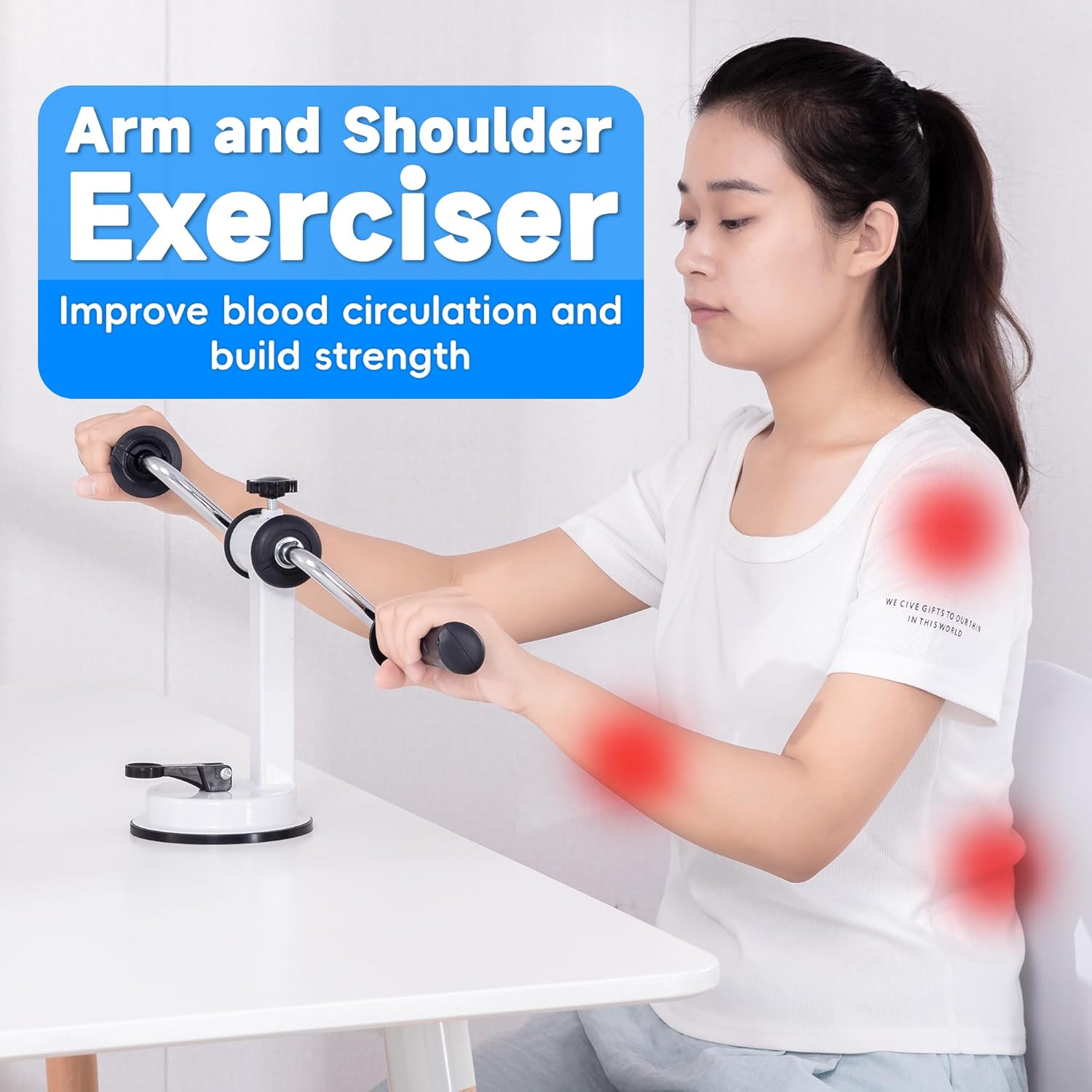 Arm Bike Physical Therapy Device Portable Rehab Exerciser for Arm and Shoulder

