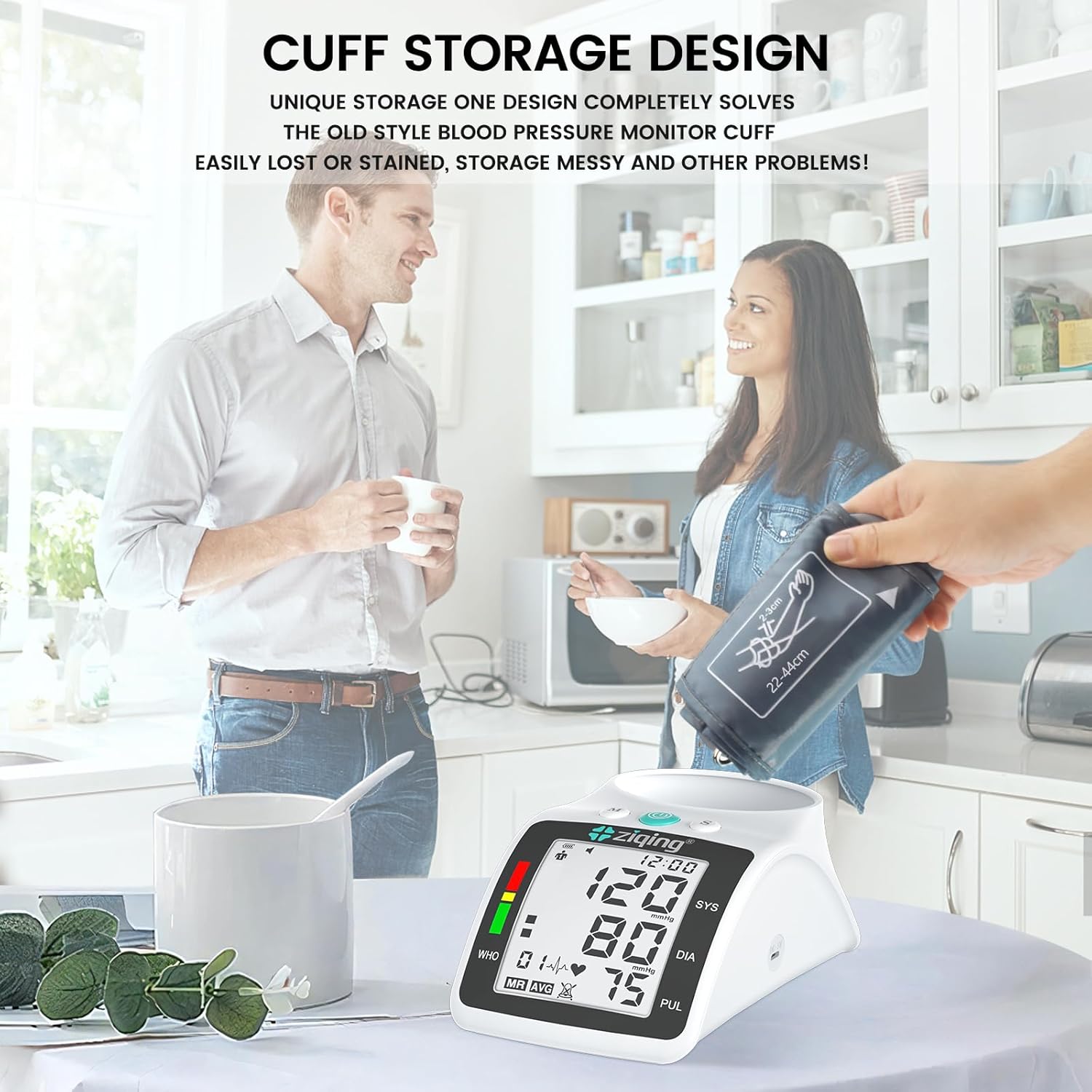 love Automatic Upper Arm Blood Pressure Monitor with Cuff and Voice Guide

