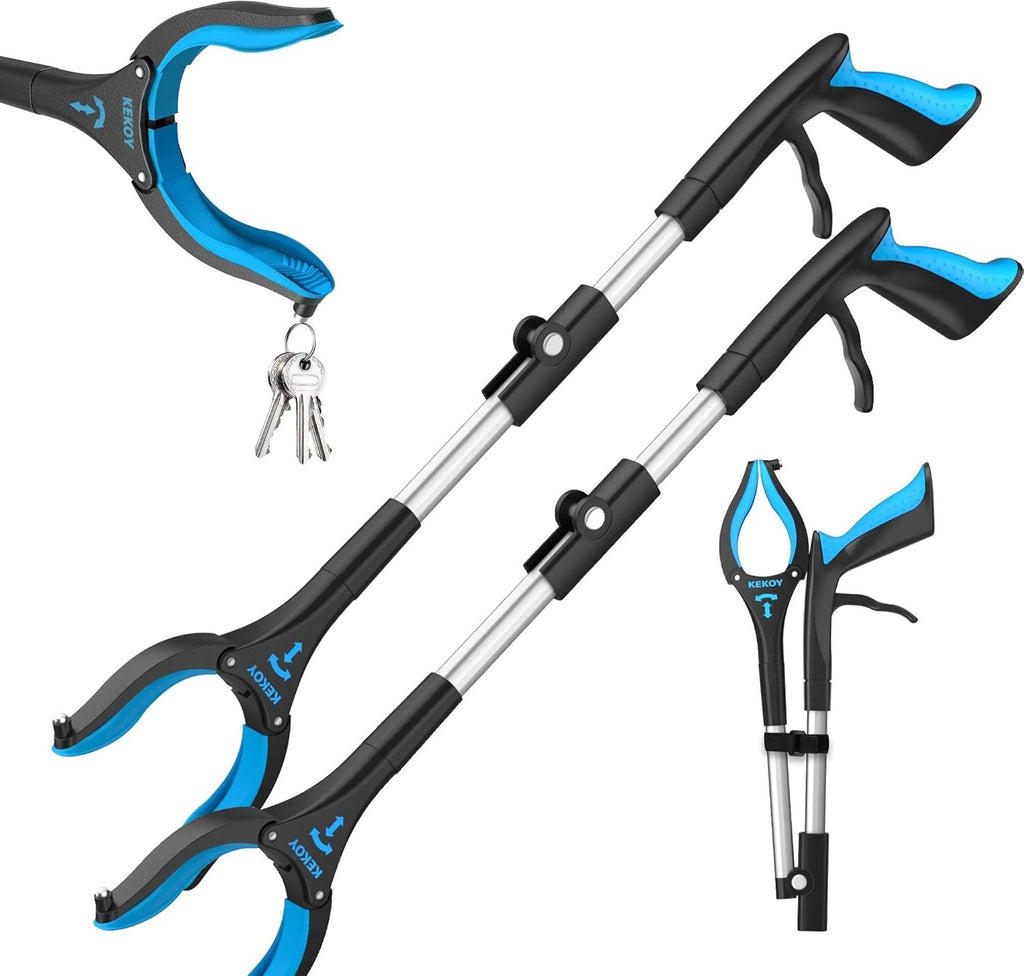 KEKOY Grabber Reacher Tool for Seniors, Foldable Pickup Stick with Magnet

