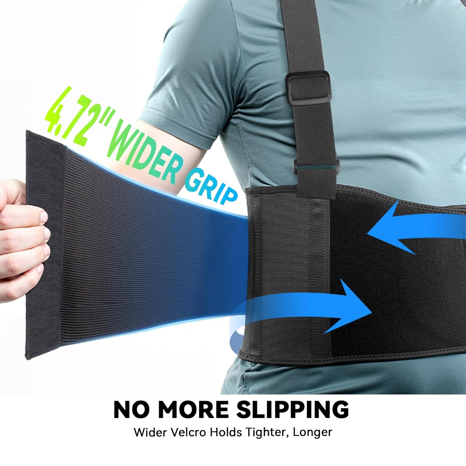 Adjustable Lower Back Support Belt for Men & Women, Sciatica Back Brace

