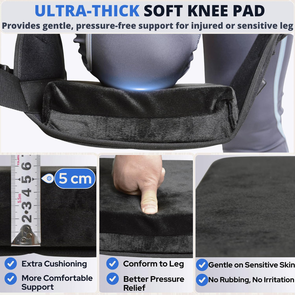 Knee Sling for Walker, Adjustable Cushioned Knee Support for Non-Weight Bearing

