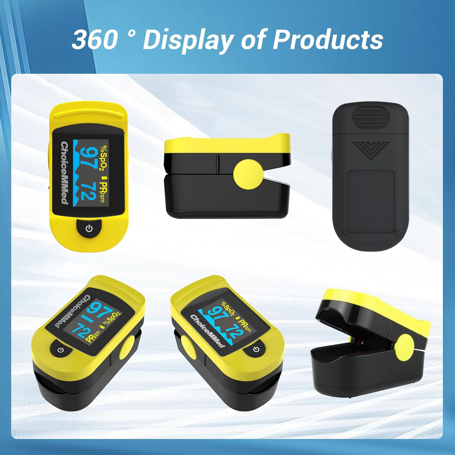 ChoiceMMed C20 Fingertip Pulse Oximeter with Large OLED Display, SPO2 Monitor

