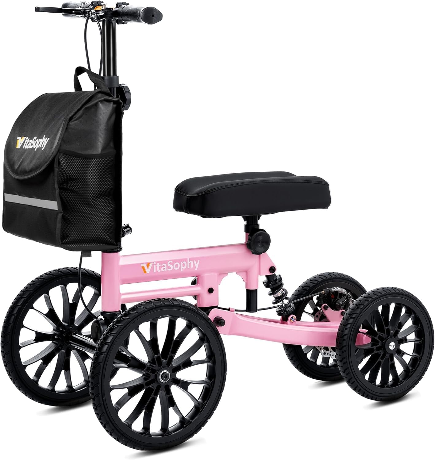 VitaSophy All-Terrain Knee Scooter with Disc Brakes, Steerable Knee Walker

