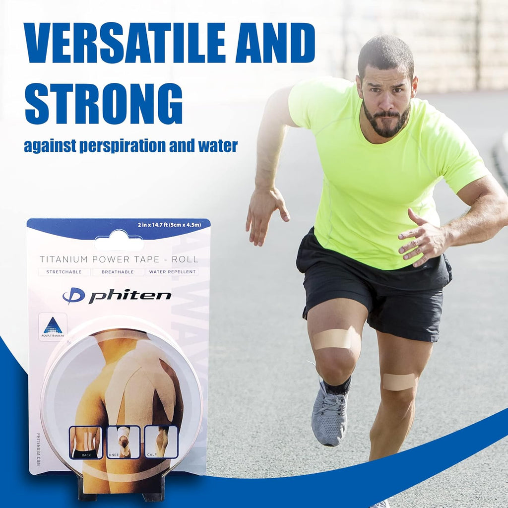 Phiten X30 Titanium Power Tape Roll, Water-Resistant Kinesiology Tape

