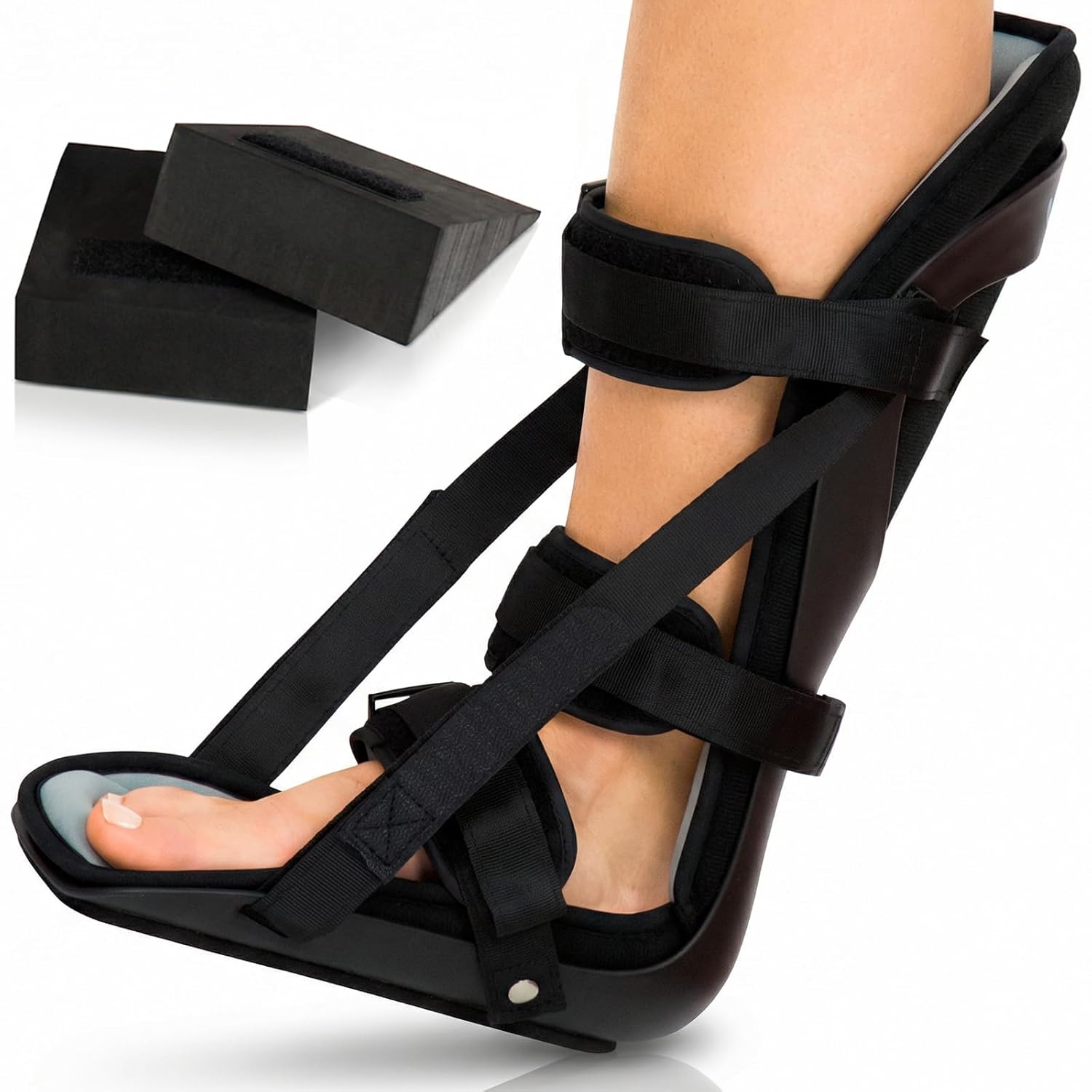 Vive Plantar Fasciitis Night Splint, Achilles Support Brace with Adjustable Straps

