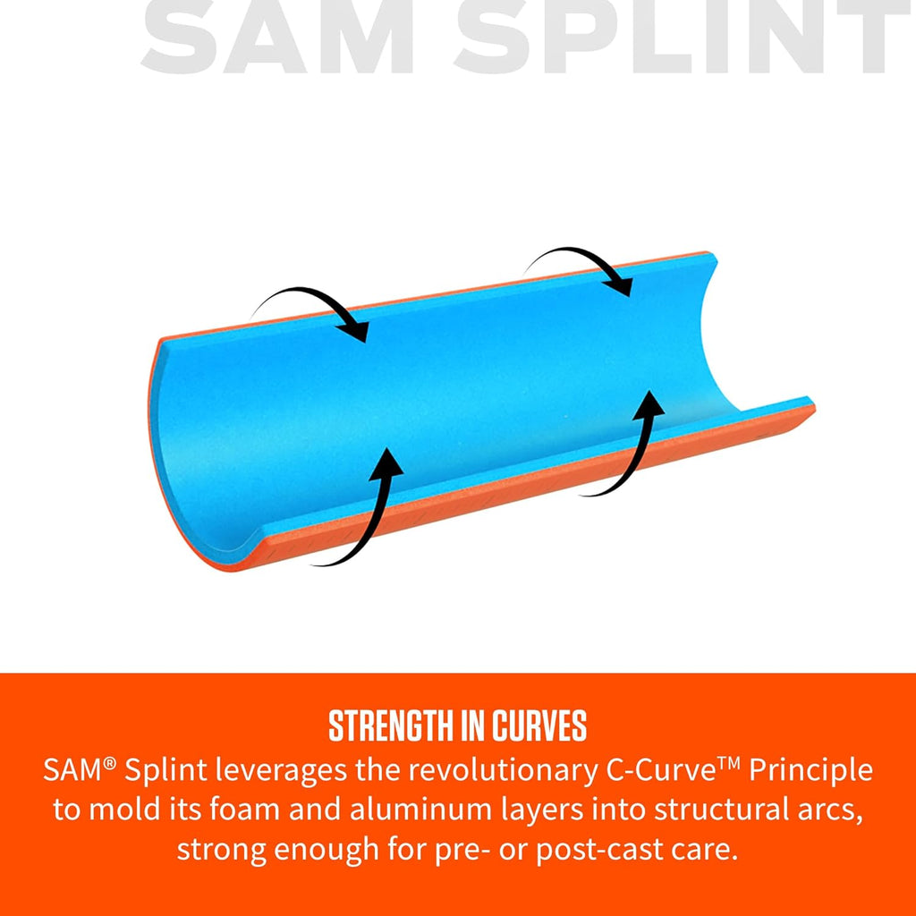 Rescue Essentials SAM Splint Moldable Aluminum Foam Emergency Immobilization Splint

