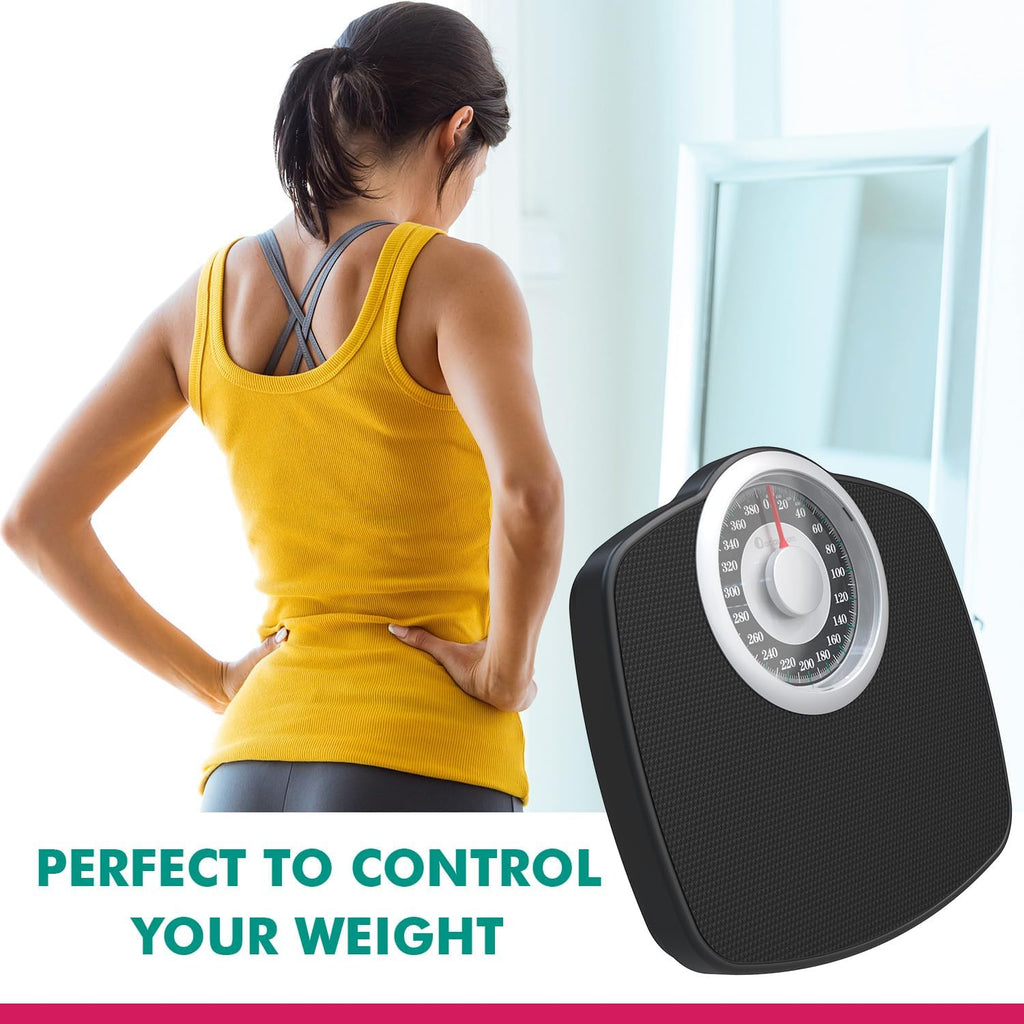 Adamson A25T Analog Bathroom Scale, Anti-Skid Dial, Up to 400 lb

