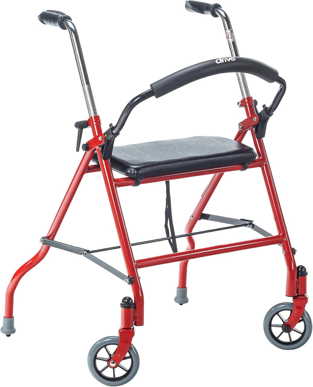 Drive Medical 1239RD Foldable Rollator Walker with Seat

