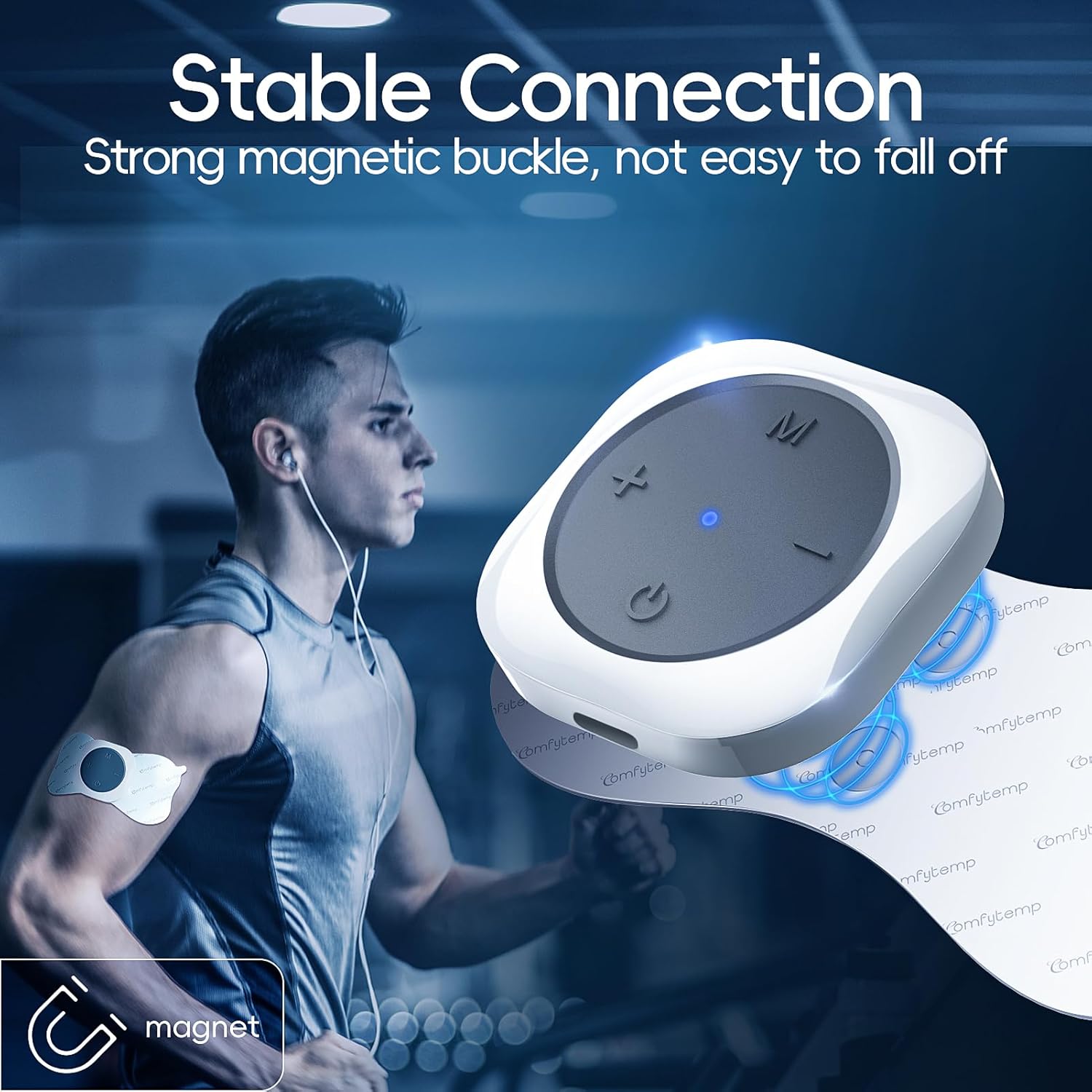 Comfytemp Wireless TENS Unit Muscle Stimulator for Pain Relief, App-Controlled

