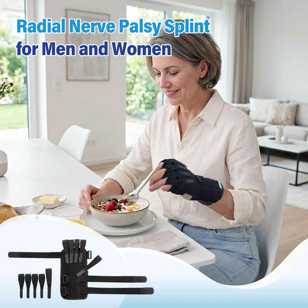 Chonario Radial Nerve Palsy Splint for Wrist Drop, Finger Extension Brace

