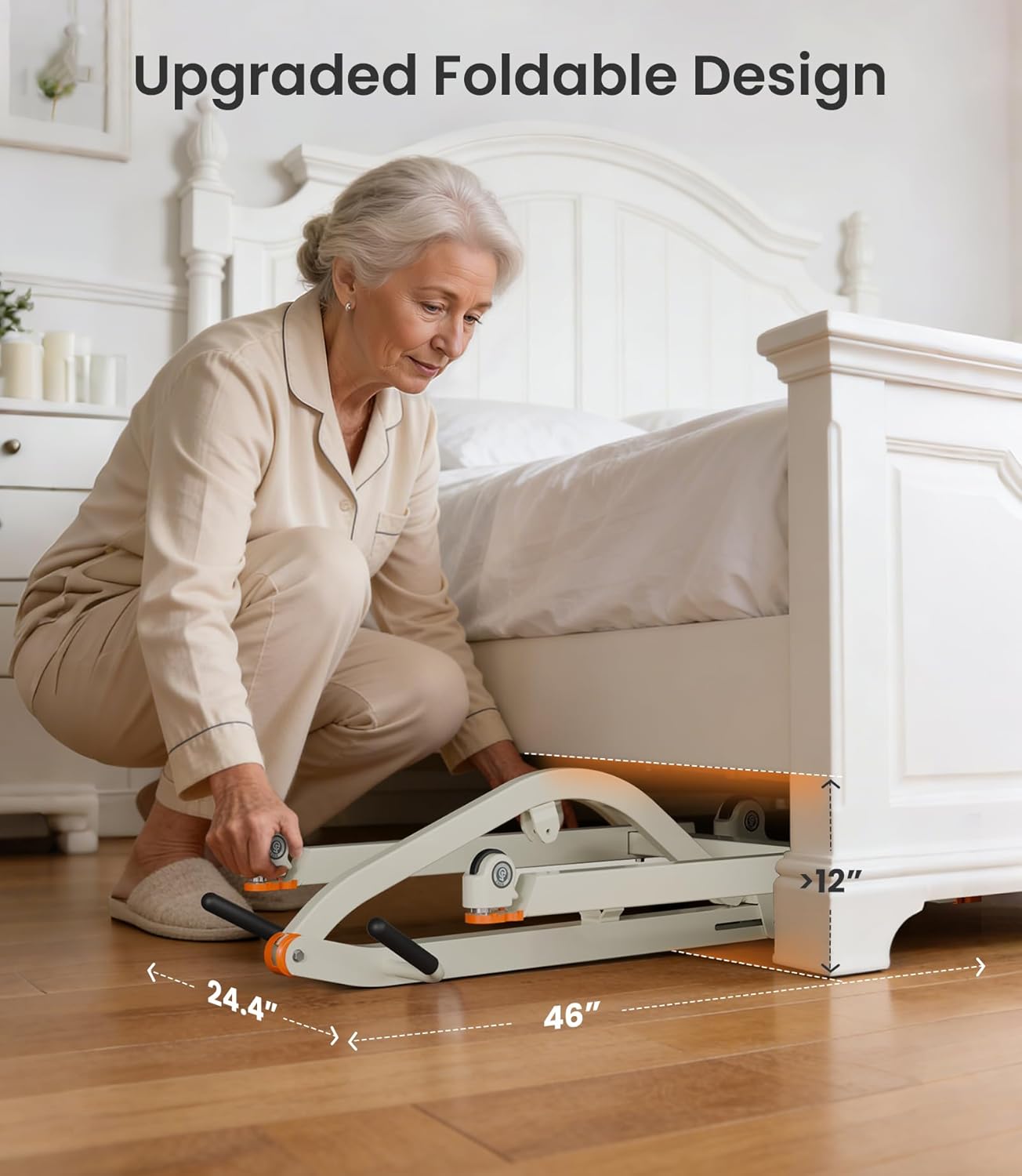 Vobic Electric Patient Lift Floor-to-Bed Transfer Aid Foldable with Mesh Sling 330 lb

