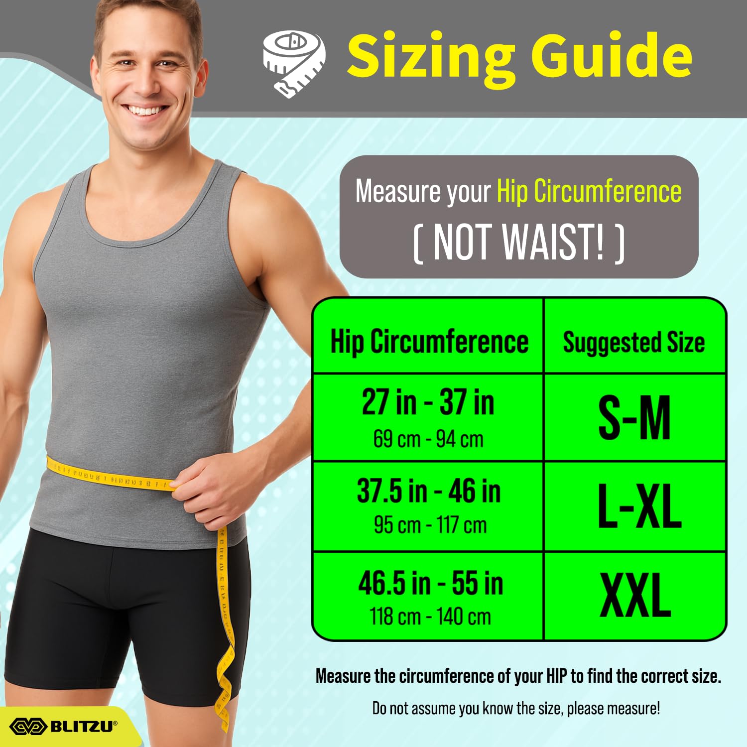 BLITZU Hernia Belt Truss for Inguinal & Groin Support with 2 Compression Pads

