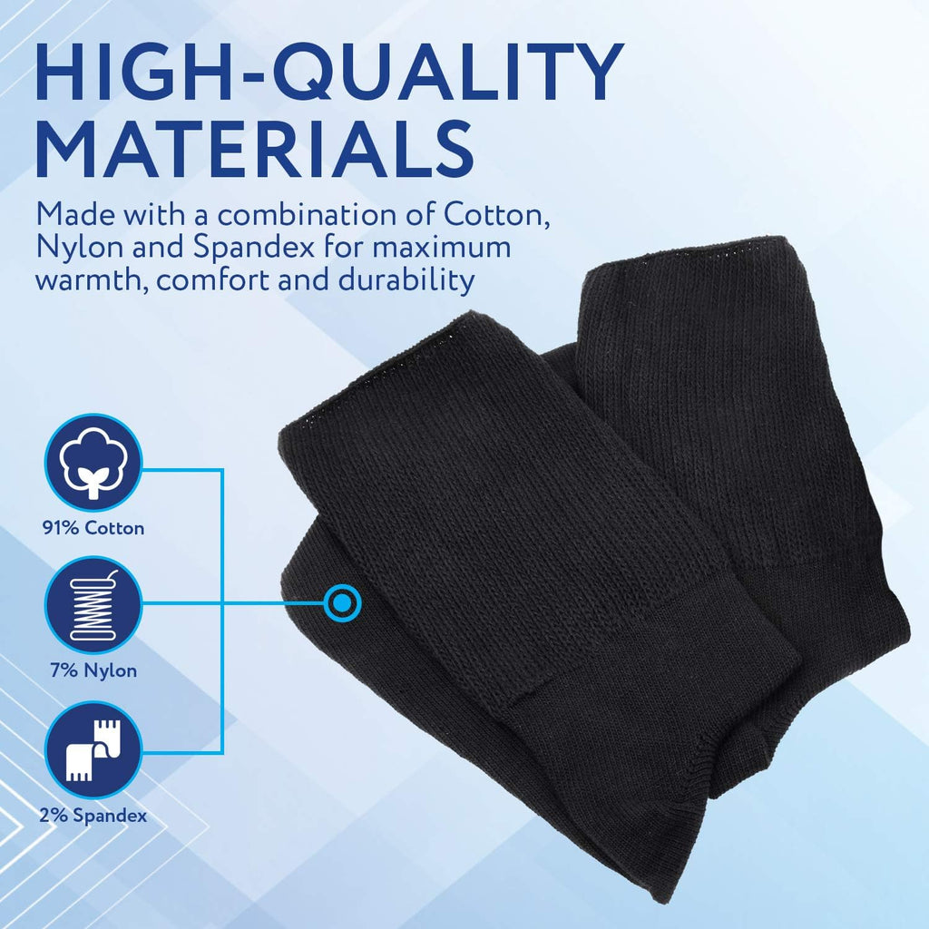 IMPRESA Extra Wide Ankle Socks for Men and Women, Stretch Cotton Blend

