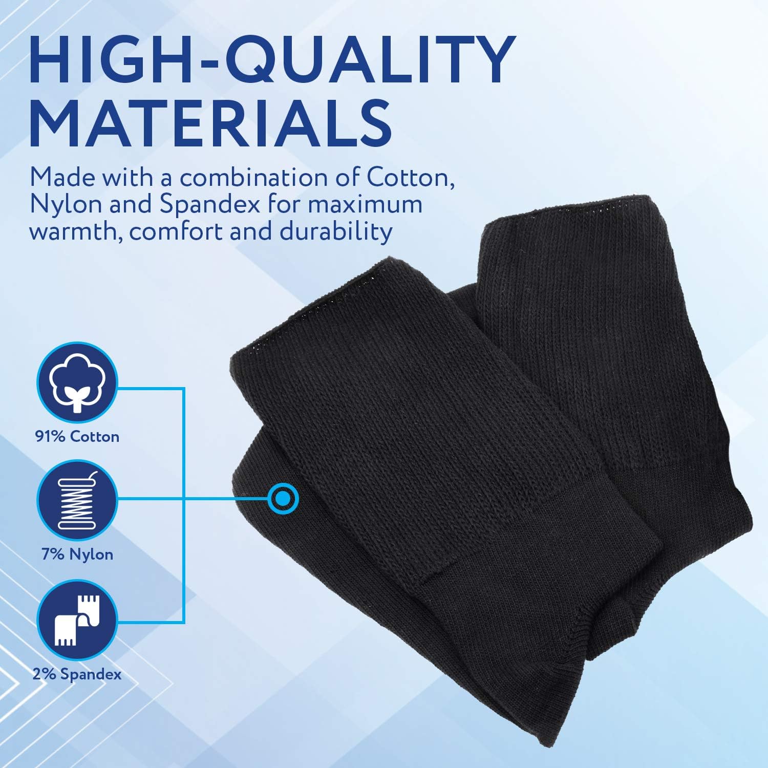 IMPRESA Extra Wide Ankle Socks for Men and Women, Stretch Cotton Blend

