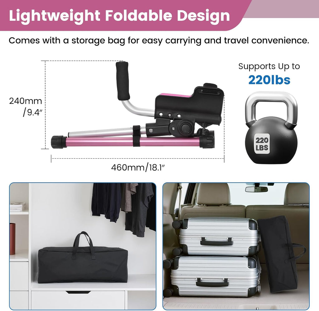 Adjustable 3-Angle Forearm Crutches for Adults, Non-Slip Rubber Tips, EVA Support

