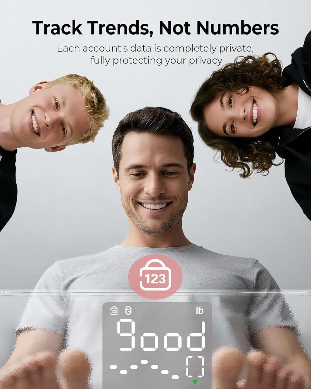 Ovutek Smart Body Weight Scale with BMI, Body Fat, Muscle Mass, Bluetooth App Sync

