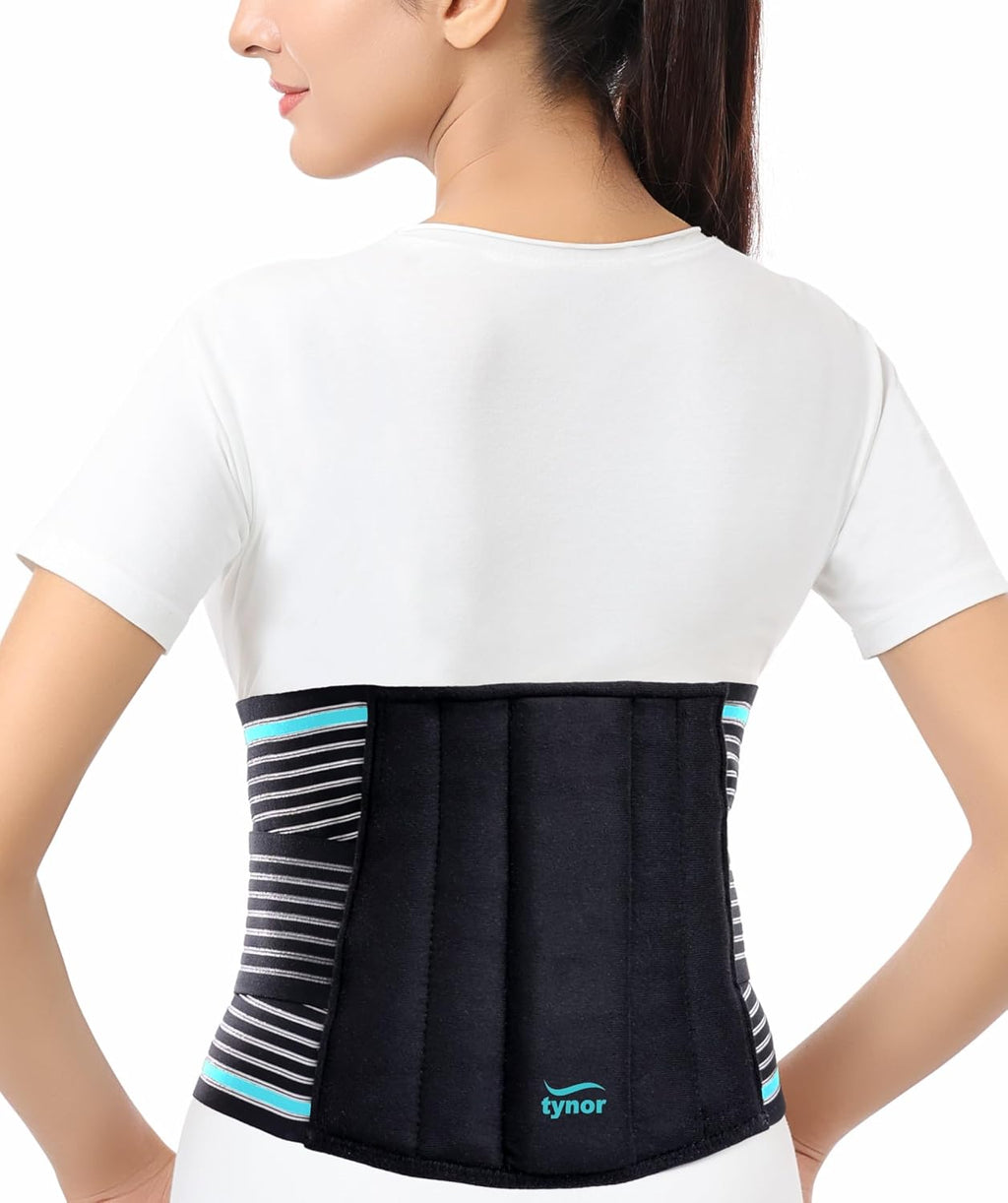 Tynor Adjustable Back Support Belt Breathable Lumbar Brace for Lower Back Pain

