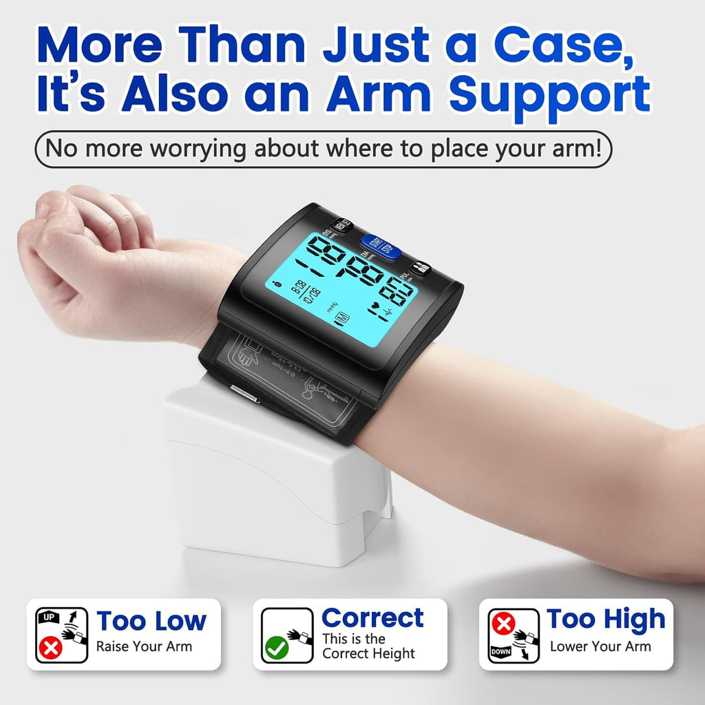 GUAEVER Automatic Wrist Blood Pressure Monitor with Backlit Display and Voice

