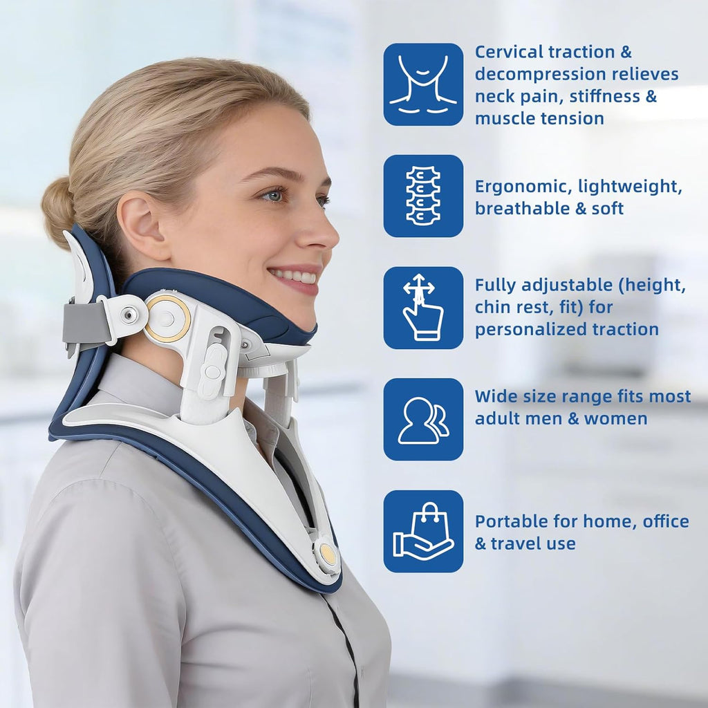 Sanivor Neck Traction Device Cervical Spine Decompression Support Brace

