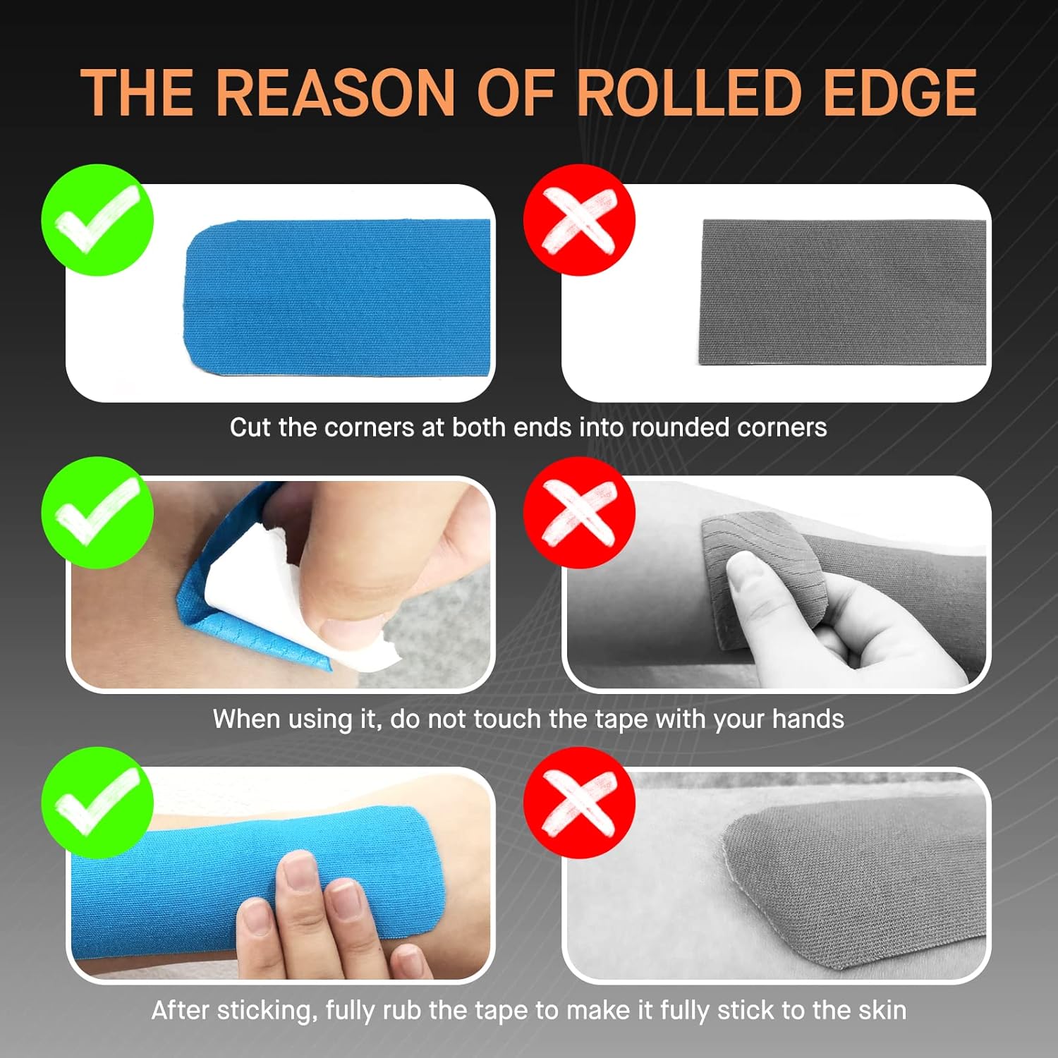 OK TAPE Regular Kinesiology Tape 2 in x 16.4 ft, Cotton Athletic Support Tape

