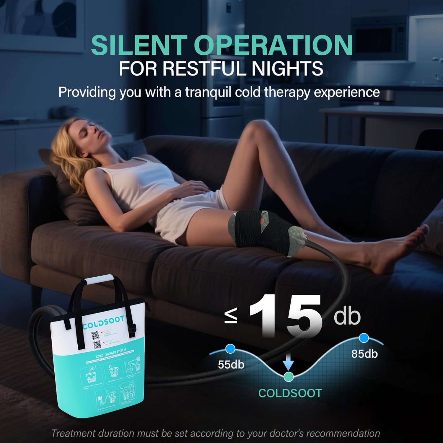 COLDSOOT Portable Ice Therapy Machine for Knee After Surgery Cold Therapy Pad

