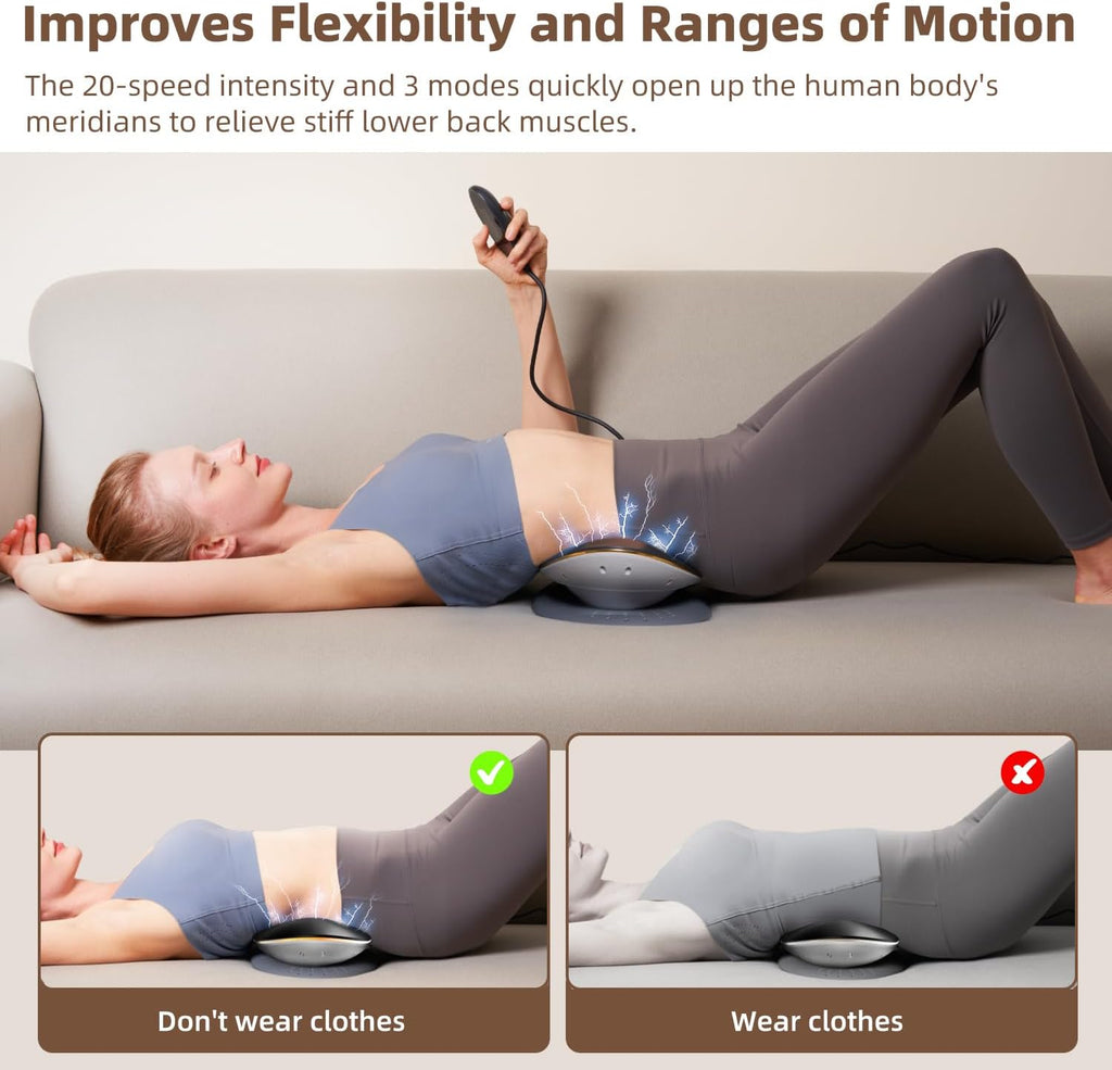Electric Lumbar Traction Device with Airbag, Electrotherapy, Vibration & Heat

