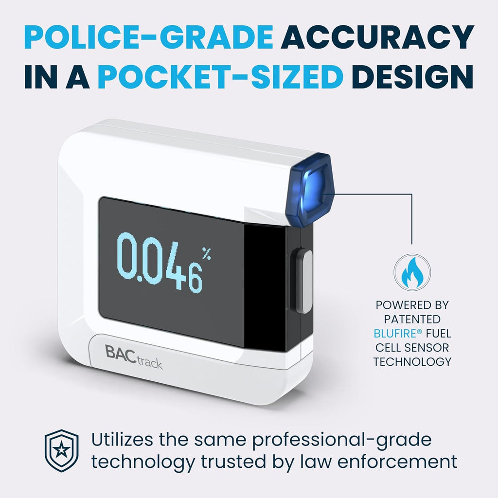 BACtrack C8 Breathalyzer BluFire Fuel Cell Sensor ZeroLine BAC Estimator

