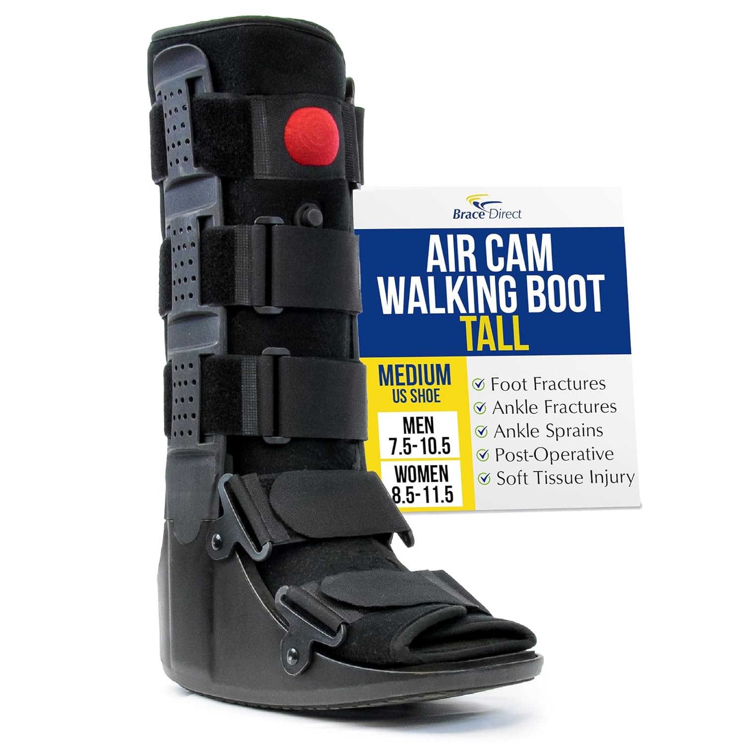 Brace Direct Tall Air CAM Walker Fracture Boot with Adjustable Compression Pump


