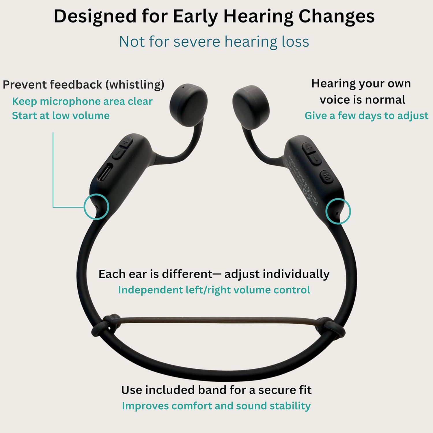 CORE Bone Conduction Sound Amplifier Open-Ear Personal Listening Device

